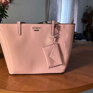 GUESS Blush Pink Patent Tote